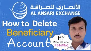 How to delete Beneficiary Account from Al Ansari Application [upl. by Burlie]