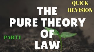 Pure Theory Part I  QUICK REVISION Jurisprudence [upl. by Osborn]