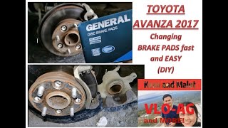 Toyota Avanza DIY  Changing Brake Pads Fast and Easy [upl. by Anirba]