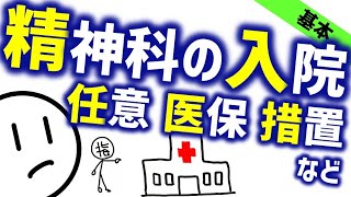 精神科の入院形態［基本］精神保健福祉法や医療観察法での入院 [upl. by Eirolam624]