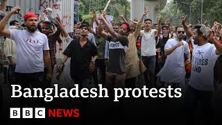 Bangladesh antigovernment protests see at least 90 people killed  BBC News [upl. by Dodi]