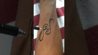 How to make best tattoo with pen  tattoo hacks with pen [upl. by Nylarac]