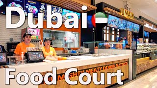 Food Prices in Dubai Food Court in Dubai Mall Review 4K 🇦🇪 [upl. by Retsila]