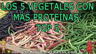 LOS 5 VEGETALES CON MÁS PROTEÍNAS TOP 5  ADELGAZAR SIN HACER DIETAS [upl. by Alemap]