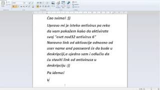 kako instalrati i aktivirati eset nod32 antivirus 6 [upl. by Murrell]
