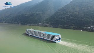 Aerial View of the China Goddess No3 Cruise Ship [upl. by Riannon]