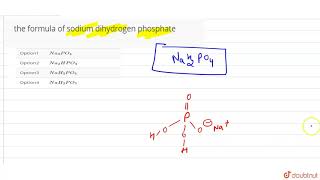 the formula of sodium dihydrogen phosphate [upl. by Northway]