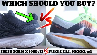 New Balance Fresh Foam X 1080v13 vs New Balance FuelCell Rebel V4 Which is More Comfortable [upl. by Leigha]