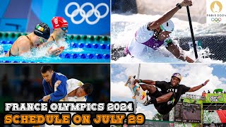 Paris Olympics 2024 Schedule on July 29  Day 3 Olympics Games [upl. by Nellak602]