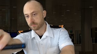 TSA Pat Down  Patting Scanning Bag Check  ASMR [upl. by Gnahk196]