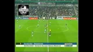 Alemania 0 vs Argentina 1 Amistoso 2010 Higuain Veron Messi FUTBOL RETRO TV [upl. by Hersch]