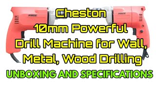 Cheston 10mm Powerful Drill Machine for Wall Metal Wood Drilling specifications AMITTECHGAMER [upl. by Gresham]