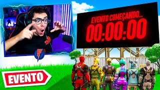 FUI JOGAR FORTNITE E COMEÇOU UM EVENTO AO VIVO NO MEIO DO JOGO [upl. by Blondie]