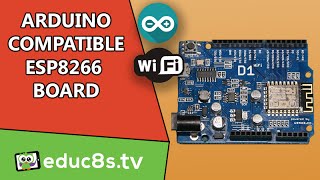 Arduino Tutorial First look at the WeMos D1 Arduino compatible ESP8266 Wifi Board from Banggoodcom [upl. by Bertasi497]