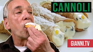 Cannoli Italian Cooking Video  Giannis North Beach [upl. by Alleras]