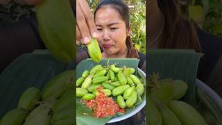 តាឡឹងតឹង Bilimbi fruit The more sour fruit siscookingtv fruit mukbang bilimbi eating [upl. by Infeld]