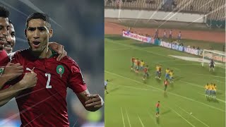 Achraf Hakimi Amazing Goal ↹ Gabon vs Morocco 22 African Nations Cup [upl. by Elimay]