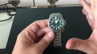 Citizen Promaster Tough Super Titaniun EcoDrive Green BN024159W sim to BN024159H on my wrist [upl. by Berns458]