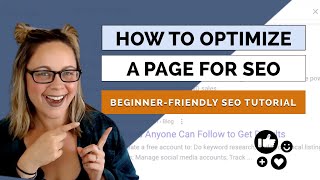 2024 How to Optimize a Page for SEO  OnPage SEO Optimization Tutorial [upl. by Ilise]