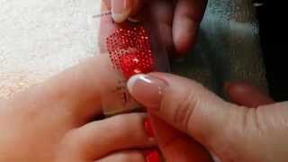 Crystal Pedicure Tutorial using Pavé Crystal Nail Appliqués [upl. by Zulaledairam]