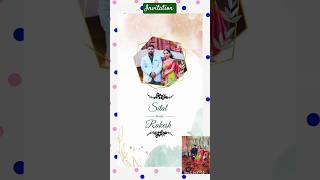 Wedding💕❣️marriage invitationcards couplefamily daughterytshorts shortscelebration love [upl. by Gayn]