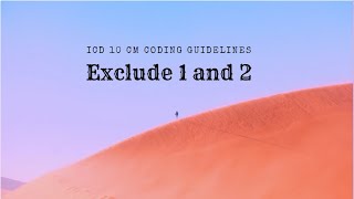 What is Exclude 1 amp 2 ICD10CM with Coding exampleTamil [upl. by Aihppa]