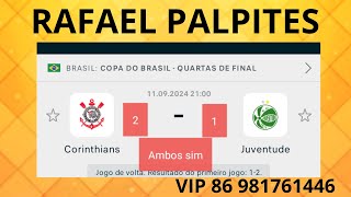 PALPITES DE FUTEBOL COM PLACAR EXATO BILHETE PRONTO PARA ESTA QUARTA 1092024 [upl. by Sidalg]