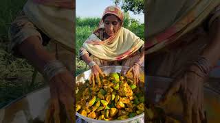 Mango Pickle Mixing in the Village  Delicious Mango Pickle Recipe [upl. by Ennairod]