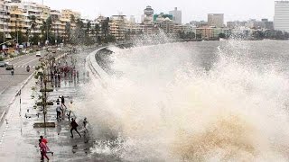 Marine drive Hightide  Mumbai Rains  HD Mumbai [upl. by Emanuela]