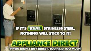 Appliance Stores Orlando  Refrigerator Stainless Steel Magnet Test [upl. by Agler48]