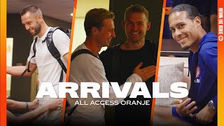 ARRIVALS  Back together for important EURO2024 Qualifiers 🦁  ALL ACCESS ORANJE [upl. by Hildagard]