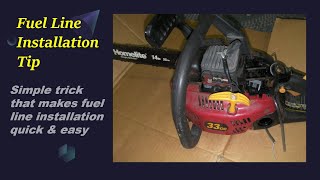 Installation TIP How to install fuel line in a Homelite 33cc chainsaw UT10901A [upl. by Rector647]