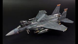 F15E Strike Eagle  172 scale GWH model kit  aircraft model [upl. by Saerdna]