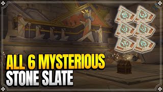 All 6 Mysterious Stone Slate Locations  2 Precious Chest  World Quests amp Puzzles 【Genshin Impact】 [upl. by Efal988]