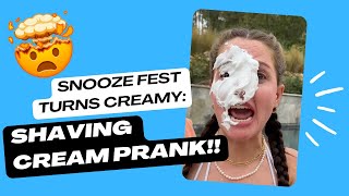 Snooze Fest Turns Creamy Sams Shaving Prank 😂🤣🙈 comedy pranks [upl. by Aniles]