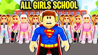 Only Boy In Girls Superhero School In Roblox Brookhaven 😍👧 [upl. by Suolekcin598]