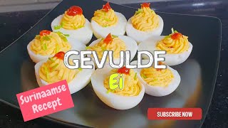 Gevulde eieren maken  Suriname popular streetfood snack  deviled eggs [upl. by Duile906]