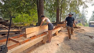 Milling Our Own Lumber For A DIY Deck  Off Grid Living [upl. by Simmonds]