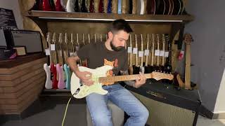 Электрогитара DeMarco DMSEST600 Stratocaster HSS White  SKIFMUSIC [upl. by Urbain]