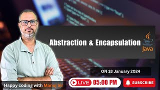 20 Abstraction in Java  Encapsulation in Java  Data Hiding  Happy Coding [upl. by Hobey69]