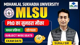 MLSU PHD ADMISSION 2024  RET 2024  MLSU PHD MLSU 2024 Exam Pattern by Suraj Sir [upl. by Lashar]