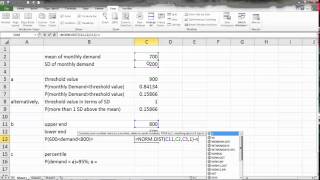 Normal Distribution Excel Example 1 [upl. by Ahsatan]