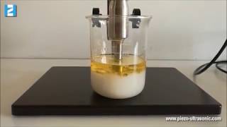 Ultrasonic Homogenization of Oil in Water [upl. by Lilias]