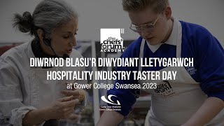 Diwrnod Blasur Diwydiant Lletygarwch  Hospitality Industry Taster Day at Gower College Swansea [upl. by Lennej182]