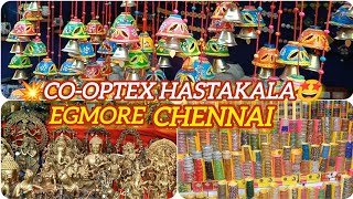 💥COOPTEX Hastakala🤩 Handloom Exhibition🎪Egmore Chennai📍 Bazaar 2024messyangel76 [upl. by Gnolb]