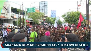 Meriah Suasana Kedatangan Presiden ke7 Jokowi Ke Kediaman Pribadi Di Solo [upl. by Anwahsat258]