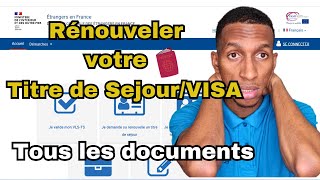 Comment continuer à rester en France  Comment renouveler son titre de séjour  Documents demandés [upl. by Kally]