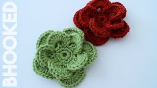 How to Crochet a Flower Wagon Wheel Flower Free Crochet Pattern [upl. by Gnehp]