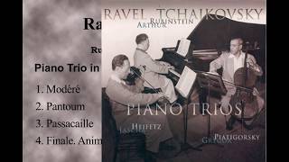 Ravel Piano Trio Rubinstein Heifetz Piatigorsky 1950 [upl. by Airamzul720]