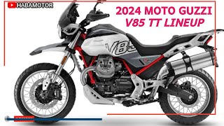 Unleashing Adventure  Exploring the 2024 Moto Guzzi V85 TT Lineup [upl. by Eirena481]